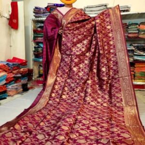 ইন্ডিয়ান সিল্ক কাতান শাড়ি