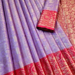 প্রিমিয়াম দেশি জরি সিল্ক কাঞ্জিপুরাম শাড়ি