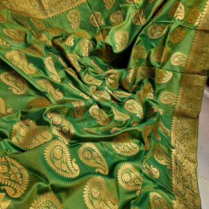 অরিজিনাল ইন্ডিয়ান খাদ্দি জাল কাতান শাড়ী