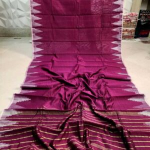 সফ্টসিল্ক টেম্পল তিশা পাইর ধুপিয়ান শাড়ি