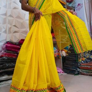 প্রিমিয়াম হাফসিল্ক পপকর্ন খেশ শাড়ি