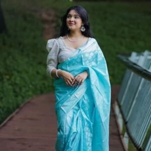 লাইট কালার সিল্ক কাতান শাড়ি