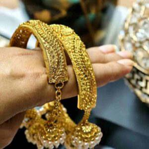 গোল্ড প্লেটেড মিনাকারি বাঙ্গলস