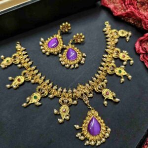 দুবাই গোল্ড প্লেটেড মিনাকারি নেকলেস